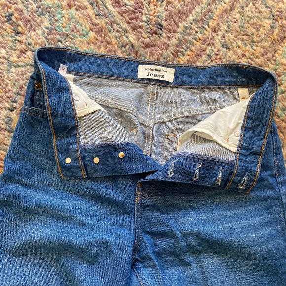 Cynthia Button Fly High Rise Straight Jeans in Zenia - Picture 6 of 9